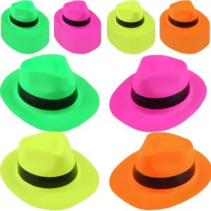 H-6034 PARTYMENT Wholesale Carnival Novelty Costume Prop PVC Cowboy Theme Neon Gangster Mafia Style Glow Party Stars Neon Rave H