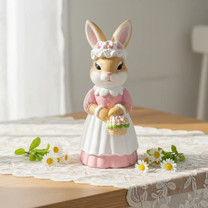 Easter Resin Transparent Gold Modern Decorative Figurine for Wholesale Display Programs Spring Holiday Home Decor Craft for