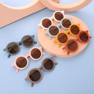 New Cute Kid Girl Sunglasses Plastic Round Party Decoration Baby Glasses With Custom Logo Support Eyewear