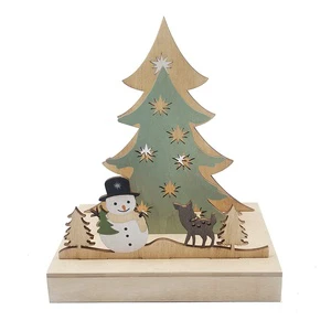 Wood Decorations Christmas Wooden Ornaments Standing Christmas Wood Tree From Christmas Decoration Supplies