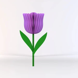 Customized 3D Eco-friendly Easter Tulip Flowers Paper Honeycomb Blooms Indoor/Outdoor Party Centerpiece Decorations