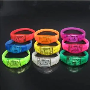 Hot Selling Novelty Luminous Diode Bracelet Flashing Light Sound Music Activation for Back-to-School Parties Party Decorations