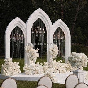 New Design Acrylic Stand Wedding Arch Ripple Wedding Backdrop Stage Decorations Props for Event and Party