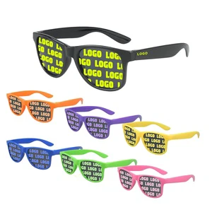 Wholesale Bulk Promotional Men Women Pc Frame Pc Lens Customer Custom Print Logo Shades Sun Glasses Custom Sunglasses With Logo