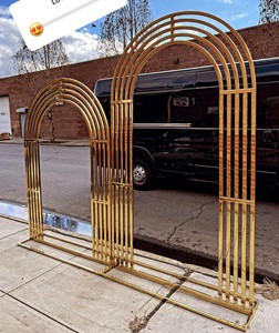 Stainless Steel Gold Wedding Panels Backdrops Stages Arch