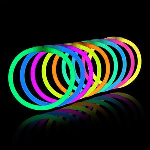 Party Glow in Dark Neon Stick Pack 8 Inch 100 Pcs Glow Stick Bracelets