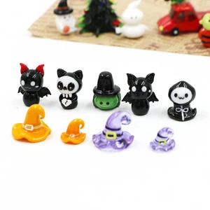 Factory Wholesale Craft Murano Halloween Decor Glass Ornament Blow Ghost Glass Pumpkin Bat Hat Decor