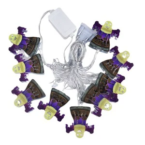Halloween Witch Hat Ghost Pumpkin Bat Horror Party String Lights Decoration for Horror Party