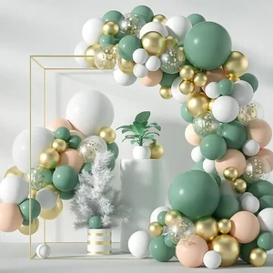 Party Balloon Set Pink Green Gold White Balloon Arch Kit Wedding Baby Shower Birthday Party Supplies Wedding Decoration