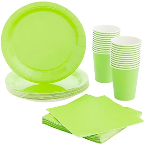 Wholesale Party Paper Plates Cups Napkin Disposable Tableware Set for Party Disposable Party Tableware & Table Decorations