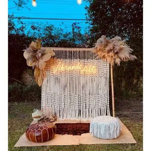 Macrame Wedding Backdrop and Arch Arbor Beautiful Wall Hanging for Wedding Decor