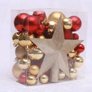 Decorative Christmas Plastic Ball Ornaments Home Holiday Decoration