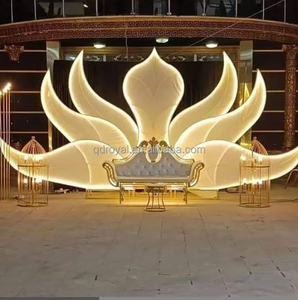 Popular Wedding Stage Decorations Led Backdrop Leaf Arch Backdrop Light for Events Party