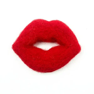 FCS-003 Felt Lips Made From Eco-friendly New Zealand Wool Christmas Accessories and Crafts Hand Felted by Women Artisan of Nepal