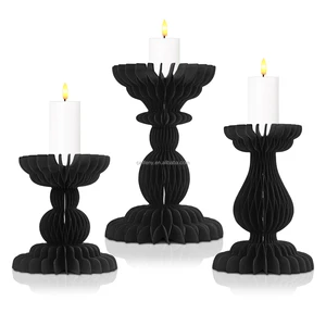 Halloween Candlestick Christmas Decoration Holiday Party Supplies Christmas Ornaments Paper Balls with Magnet for Home Decor
