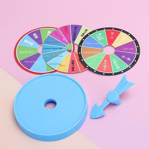 Plastic Punishment Plate Trick Toy Turntable Adventure Parent-Child Interactive Game Party Props for Ages 4-14 9cm Diameter