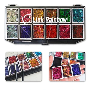 Halloween Colors Gel Non-Toxic Easy Applying Face Glitter Paint Stickers Children-Friendly Body Painting Supplies Party
