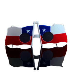 Cheap Custom Plastic Fancy Dress Costume National Flag Colors Party Glasses HPC-1601