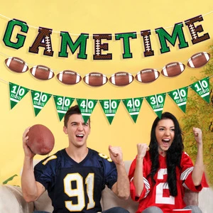 Football Party Decoration Banner for Super Bowl Fan Party Atmosphere Setting Decorative Banner Festooning