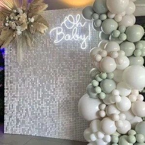 Wholesale Hot Selling Birthday Decor Square Sequin Panels Birthday Wedding Shimmer Wall Beautiful Backdrop for Party