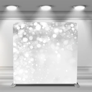 8x8ft White Flash Event Backdrop with Aluminum Frame Portable Trade Show Display Wall Wedding Party Photo Background Stand