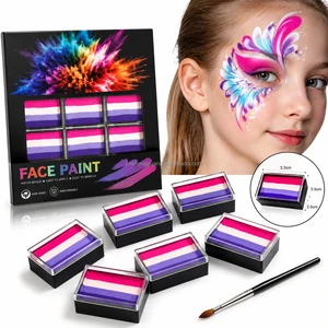 New Professional Body Art Rainbow 5 Colors Face Painting Kit For Kids Body Paint Suppliers Professional Face Paint