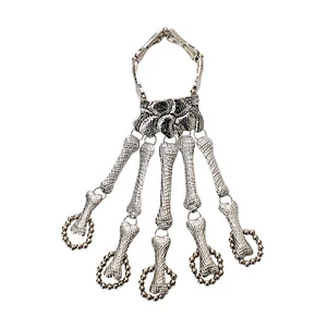 BNX Jewelry Halloween Jewelry Exaggerated Metal Skeleton Bracelet Ghost Claw Finger Bracelet