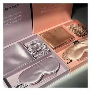 Gift Set Silk Pillow Case Masque De Sommeil Sleeping Silk Eye Mask And Pillow Case Set For Bridesmaid Gifts Eye Mask Accessories