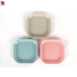 15.2cm Plastic Plates Square Party Tableware Birthday