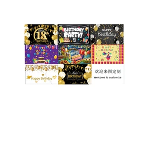 Happy Birthday Party Banner Decorations Custom Design Birthday Banner