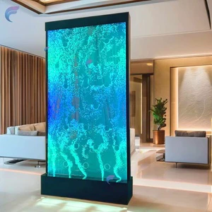 Custom Made Modern Acrylic Water Bubble Wall Panels Movable Partition LED Light Decorative Wall