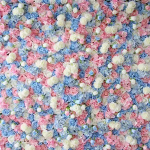 Wholesale Wall Wedding Flower Backdrop Rose Panels Floral Wall Backdrop Flower Wall for Event Decoration Artificial Flower