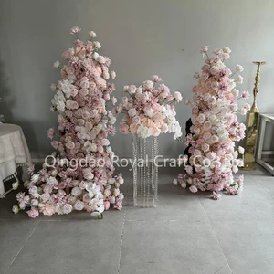 Wedding Decoration Supplies Custom Size Rose Table Wedding Flower Runner Wedding Table Centerpieces Decoration