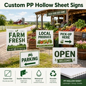 Coroplast Sign Anti Uv Rigid Round Shape Customized Political Yard Signs For Business
