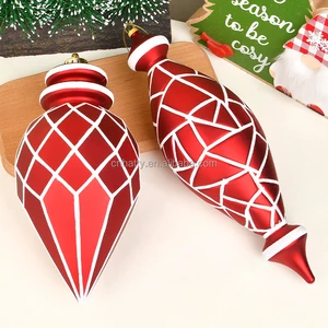 High Quality Customized Plastic Christmas Ball Ornaments Eco-Friendly Holiday Decoration Pendants Home Party Use Packaged Custom