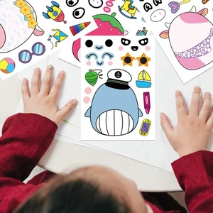 24 Sheets Cute Anime Make a Face Stickers,Birthday Supplies,Birthday Party Favor Supplies Craft