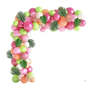 Hawaiian Birthday Wedding Festival Theme Summer Event Party Decor Favors Supplies Decoration Globos Balloon Arch Garland Kit Set