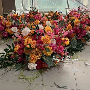 Custom Cheap Wedding Decoration Supply Floral Arrangement Centerpiece Artificial Silk Flowers Table Decor Flowers Ball
