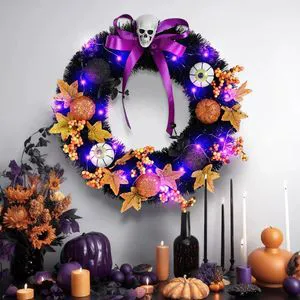 Halloween Pumpkin Ornament-Plastic Classic Gothic Decor with Digital Printing for Home Party