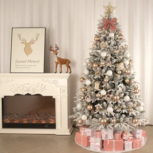 Artificial Luxury Christmas Trees 210cm Artificial Huge PVC PE Christmas Tree Stand and Accessories