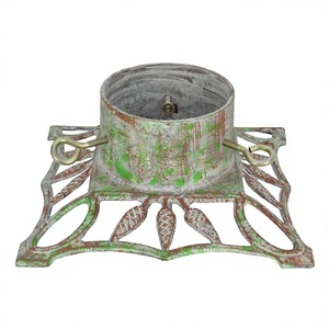Adjustable Christmas Tree Stand Cast Iron Pine Tree Holder Farmhouse Lawn Garden Display Metal Xmas Organizer Tree Stand