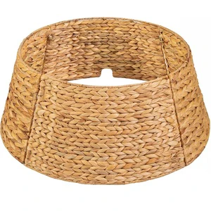 Water Hyacinth Detachable Woven Eco-Friendly Custom Size Christmas Tree Decorations Base Stand Skirt Tree Collar Factory