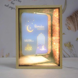 Ramadan Decorations 2023 Gift Lights Islamic Products Decorations for Home Eid Mubarak Muslim 2024 Gift Party Supplies LED Lamp