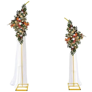 2025 New Model Metal Gold Arch Backdrop Decorative Wedding Background Bracket Center Flower Stand