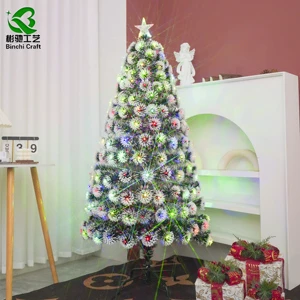 Hot Sale 120cm LED Light-Up Standing Christmas Tree Eco-Friendly PVC Multi-Color Cross-Border Design Adjustable Light