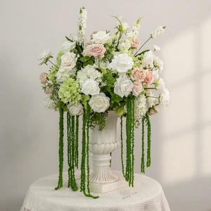 New Arrival Green White Pink Artificial Flower Ball for Spring Summer Wedding Event Party Table Centerpieces Decoration