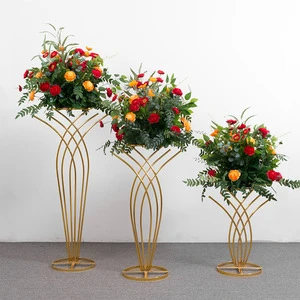 Artificial Flowers Wedding Modern Iron Metal Mermaid Stand Table Centerpiece Banquet Aisle Runway Party Decor Holder