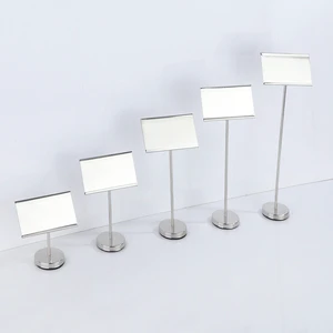 Hotel Restaurant Banquet Wedding Table Number Holder Stainless Steel Silver Card Seat Cards