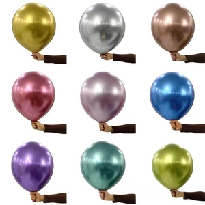 Wholesale 12 Inch Metallic Chrome Latex Helium Balloons Eco-Friendly Graduation Christmas Party Supplies