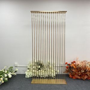 Party Wedding Stage Background Decoration 2M Iron Display Stand Golden Flower Stand Wedding Backdrop Arch Decoration Stand